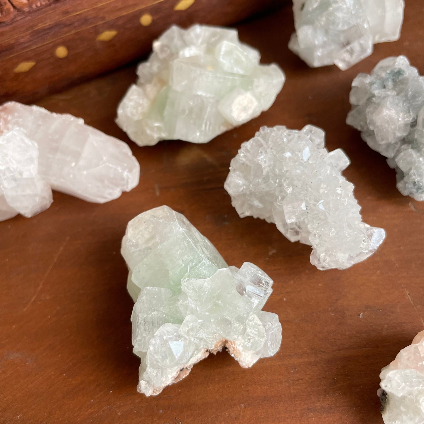 Zeolite Cluster - Apophyllite Cluster - Stilbite Cluster from India - Natural Crystal Cluster, Various Sizes 1-2 inches - Unique Gifts