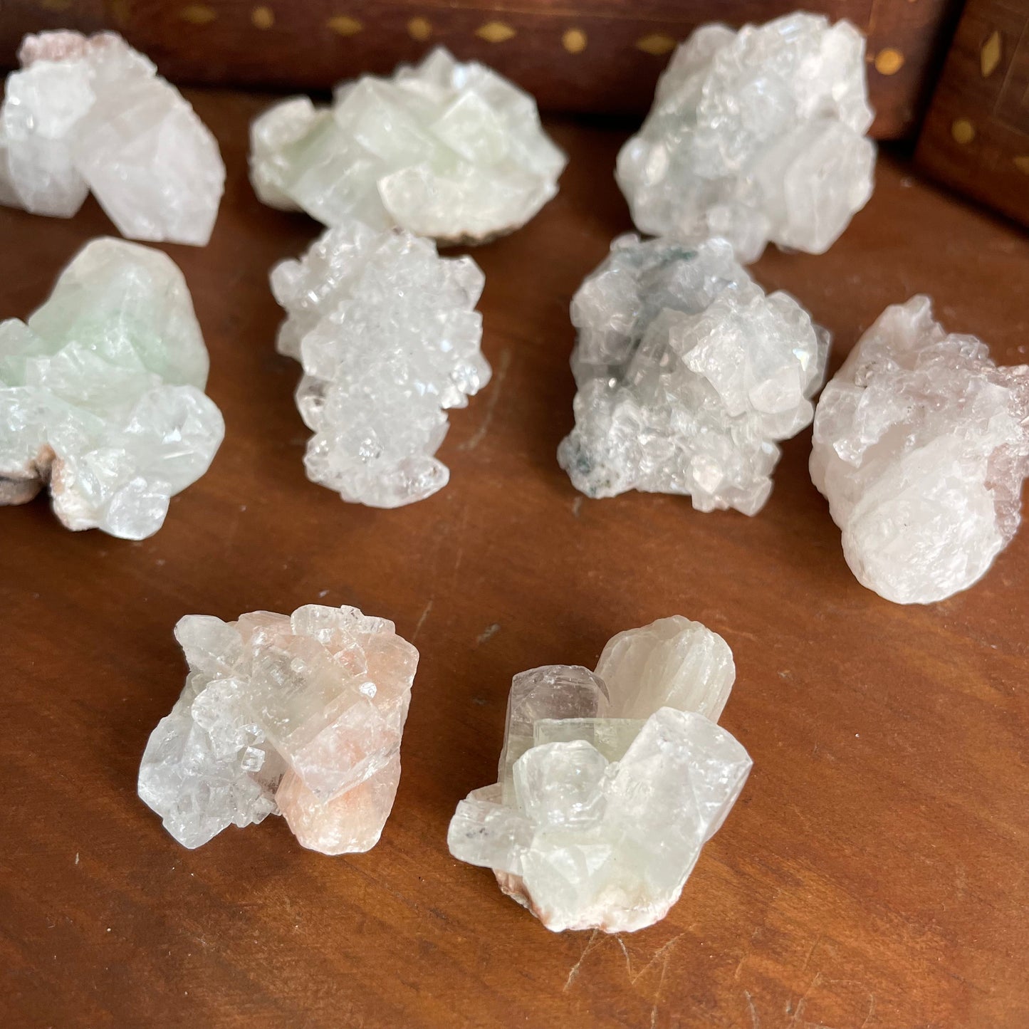 Zeolite Cluster - Apophyllite Cluster - Stilbite Cluster from India - Natural Crystal Cluster, Various Sizes 1-2 inches - Unique Gifts