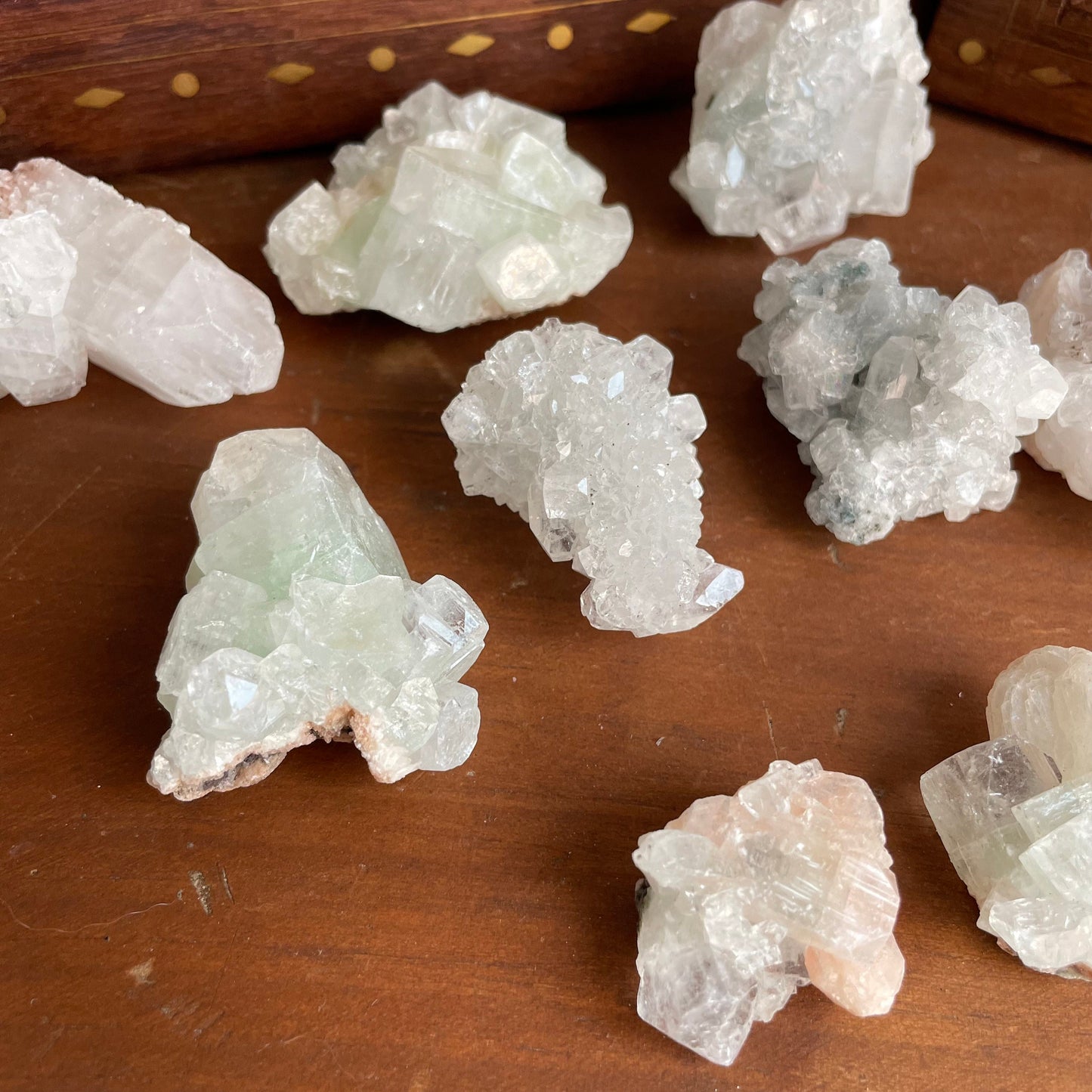 Zeolite Cluster - Apophyllite Cluster - Stilbite Cluster from India - Natural Crystal Cluster, Various Sizes 1-2 inches - Unique Gifts