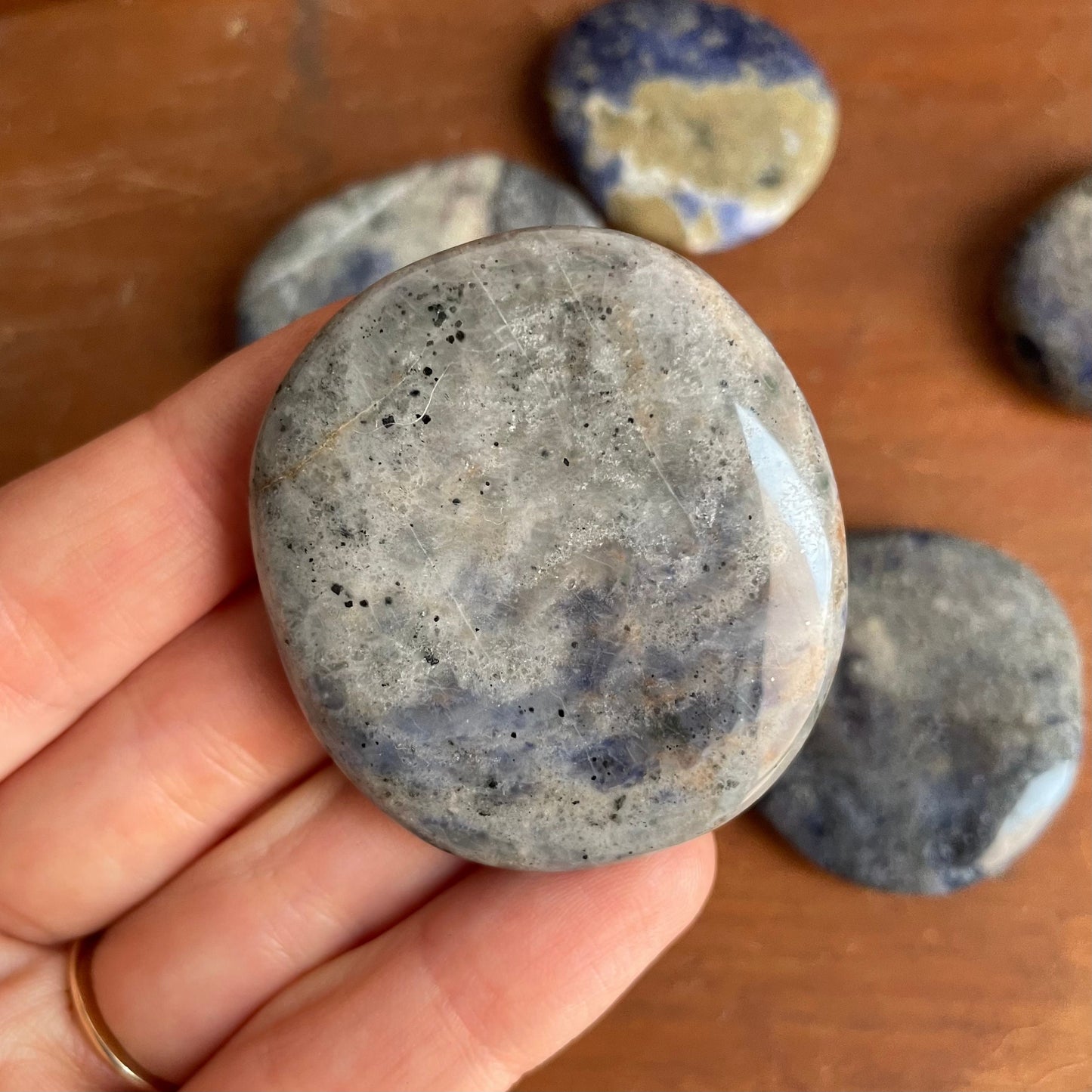 Throat Chakra Harmony with Polished Sodalite Crystal