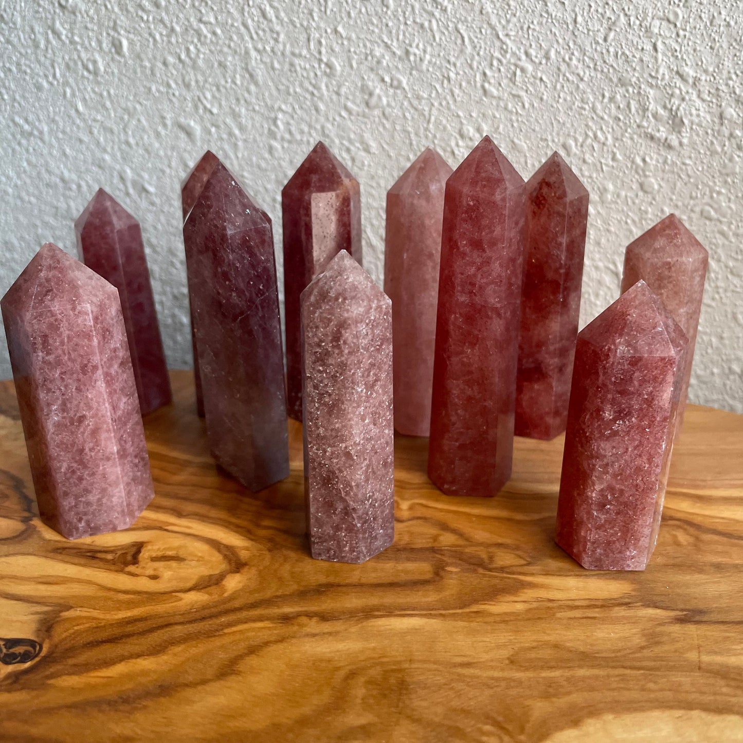 Unveil the beauty of Strawberry Quartz in your meditation corner or yoga sanctuary. Let its soothing energy elevate your practice.