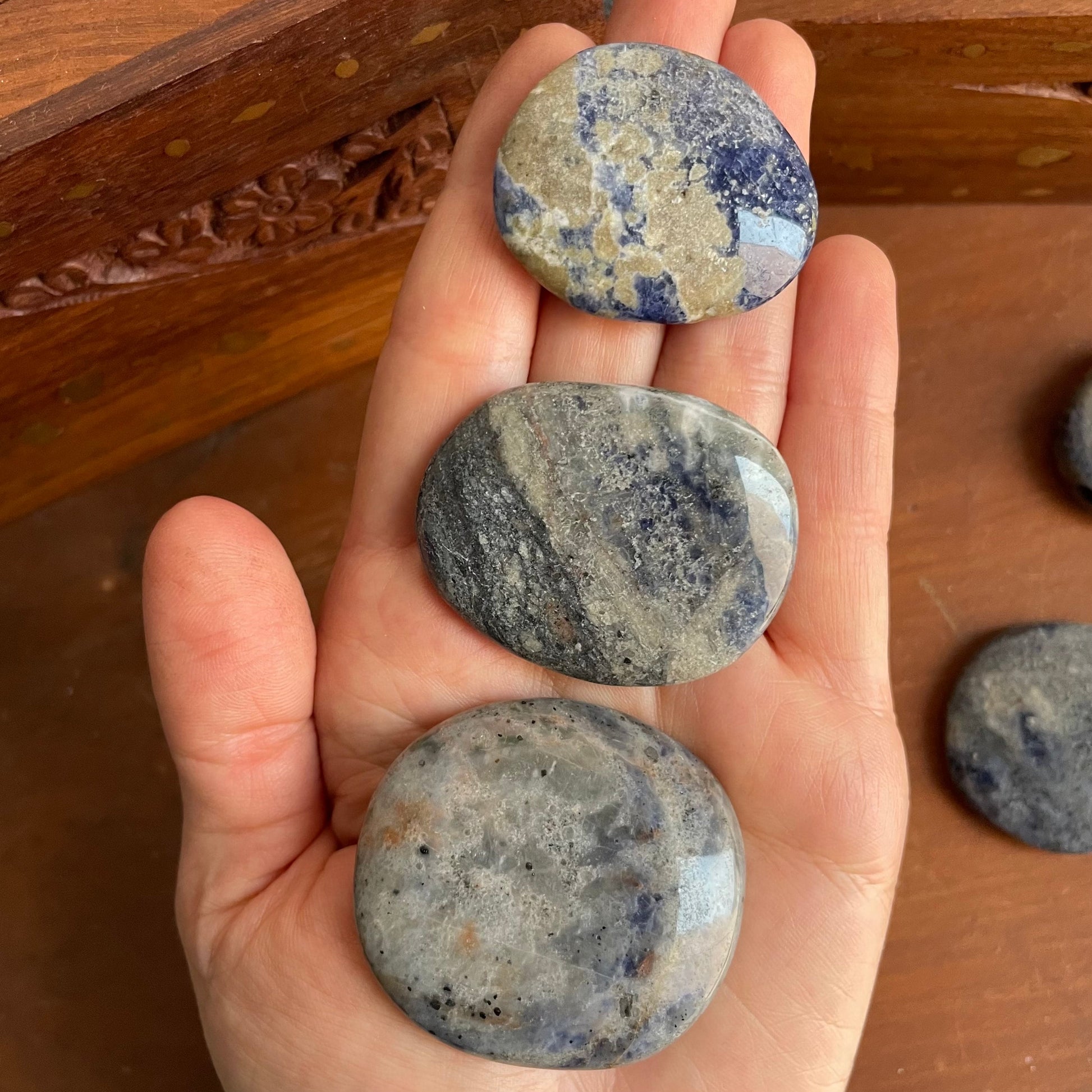 Unique Sodalite Worry Stones for Inner Peace